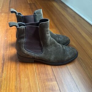 Thursday Boot Company Olive Suede Ankle Boots